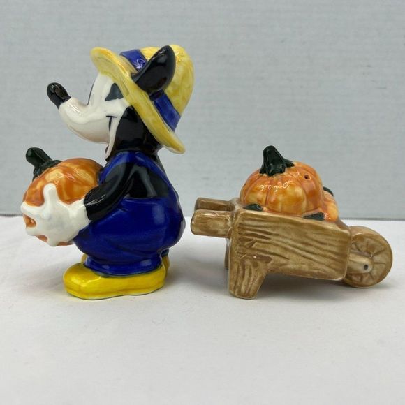 Homegrown Mickey Salt & Pepper Set Thanksgiving Fall Harvest Rare Treasure Craft - Picture 3 of 6